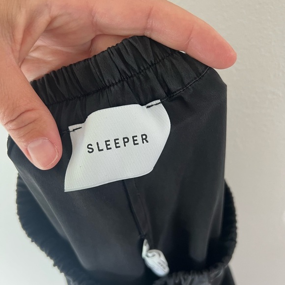 Sleeper Black Silk Satin Long Sleeve Top & Pull-On Pants Pajama Set Size Small - Picture 5 of 12